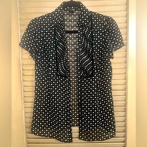 East 5th sheer work button blouse - small